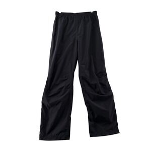 L.L. Bean Black Stowaway Gore-Tex Rain Pants Waterproof Womens Large Hiking